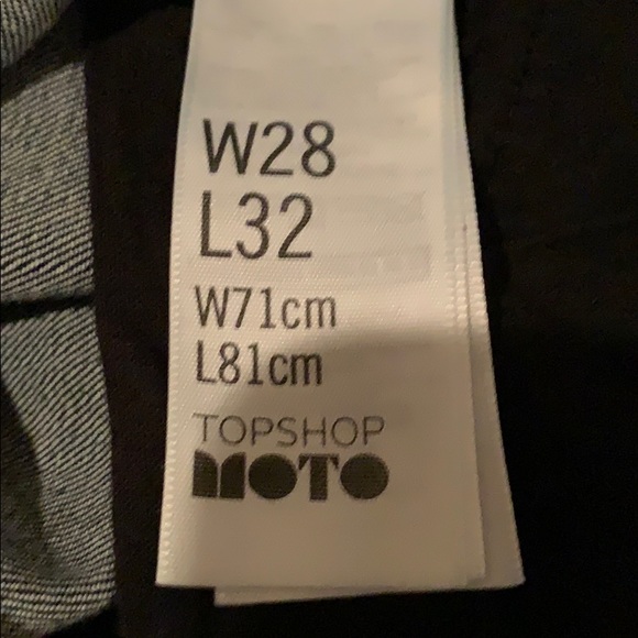 Women’s Top Shop Moto Dark Wash Flare Jeans - Picture 3 of 9